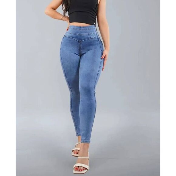 NWOT Curvy Faja Skinny Jeans Side Zipper Size L - Picture 1 of 13